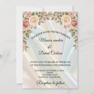 Silk & Spring Blossoms Wedding Invitation 