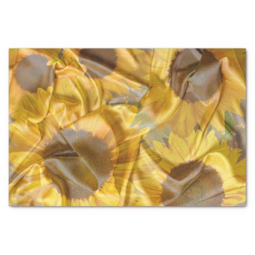Silk Sunflowers  Fairy Lights Decoupage Tissue Paper