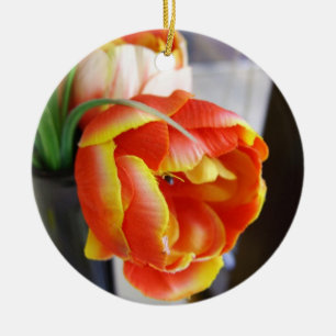 Silk Tulip Ceramic Ornament
