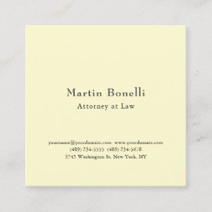Silk Unique Classical Personalized Custom Cream Square Business Card
