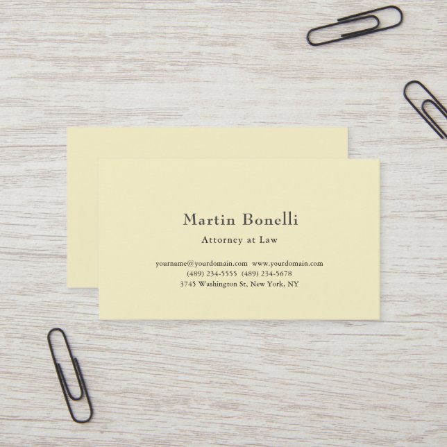 Silk Unique Classical Personalized Golden Pearl Business Card (Front/Back In Situ)