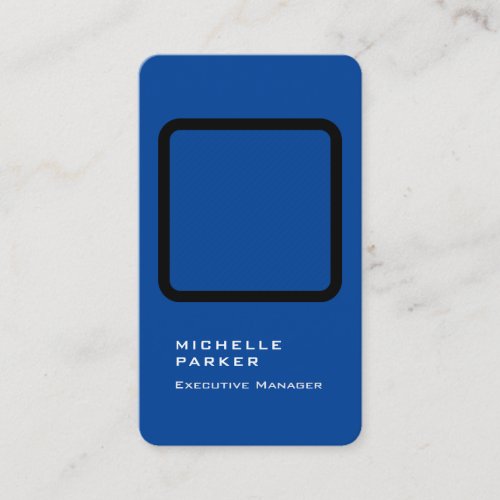 Silk vertical elegant unique modern blue plain business card