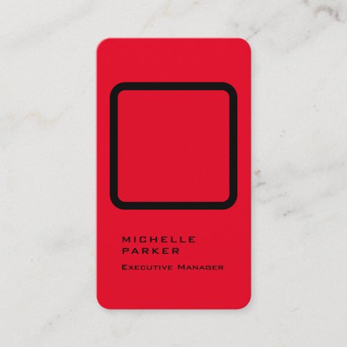 Silk vertical elegant unique modern red plain business card