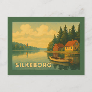 Silkeborg Denmark Lake Postcard
