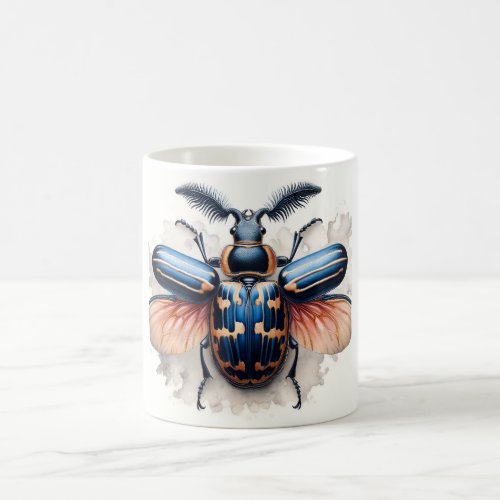 Silken Fungus Beetle IREF762 _ Watercolor Coffee Mug