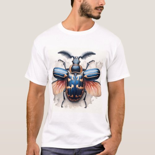 Silken Fungus Beetle IREF762 _ Watercolor T_Shirt