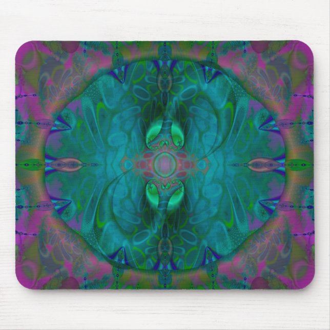 Silken Portals Psychedelic Abstract Mouse Pad (Front)