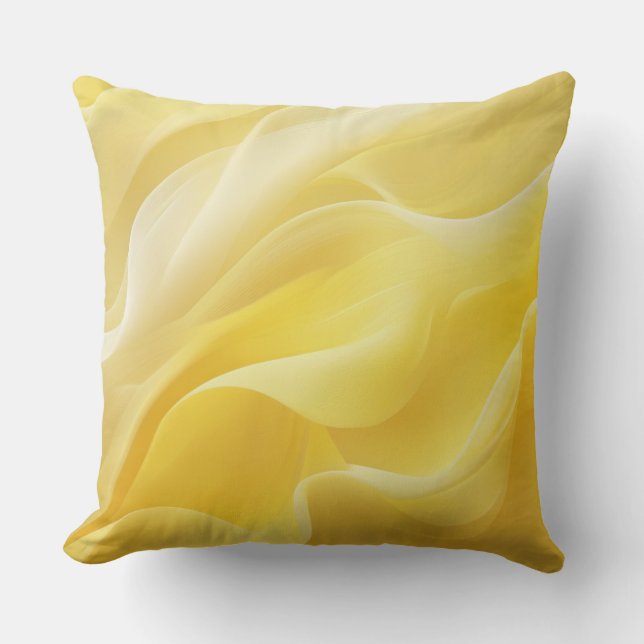 Silken Radiance Throw Pillow (Front)