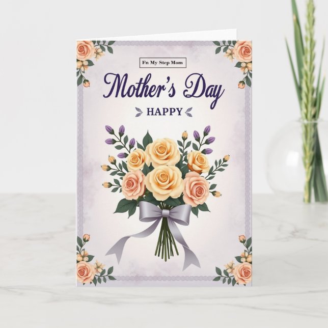 Silken Ribbon Mothers Day Card (Front)