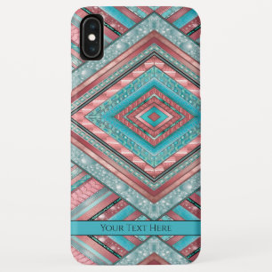 Silken Stripes - Geometric - Blue Copper iPhone XS Max Case