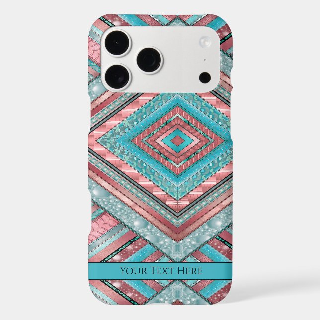 Silken Stripes - Geometric - Blue Copper Iphone Case (Back)