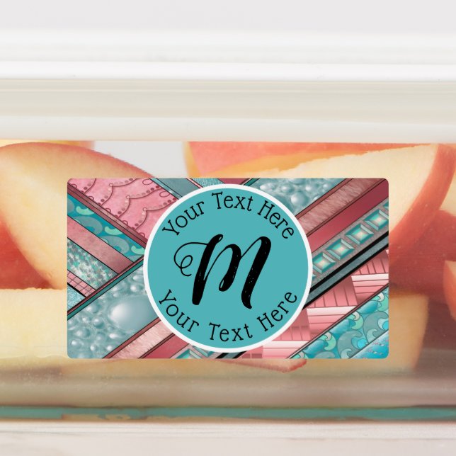 Silken Stripes Geometric - Custom Rectangle Labels (Affixed)