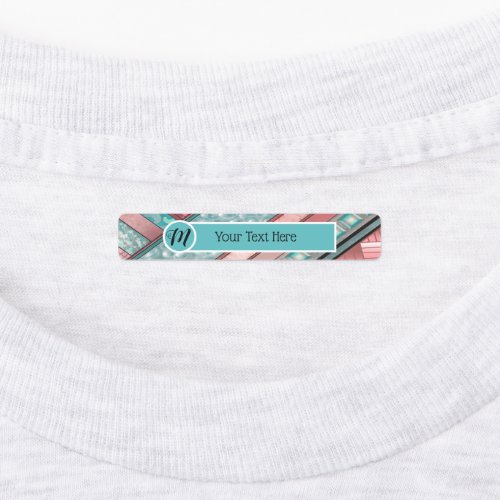 Silken Stripes set of 96 Custom Rectangle Iron_on Labels