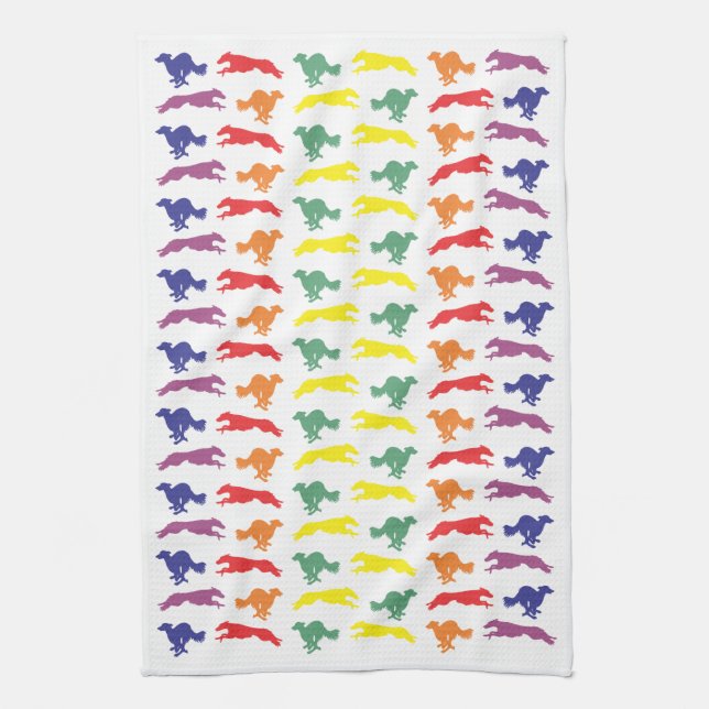 Silken Windhound  Kitchen Towel (Vertical)