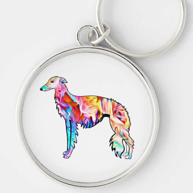 Silken Windhound Marbled Keychain (Front)