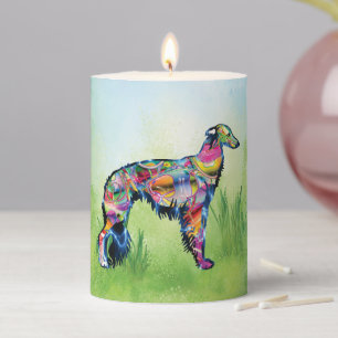 Silken Windhound Pillar Candle