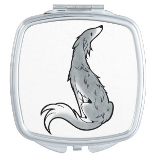 Silken Windhound Pocket Compact Mirror
