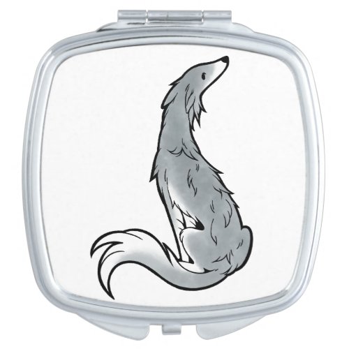 Silken Windhound Pocket Compact Mirror