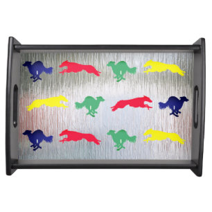 Silken Windhound Running Serving Tray