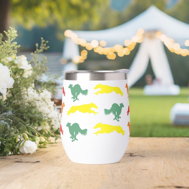 Silken Windhound  Thermal Wine Tumbler (Wedding)