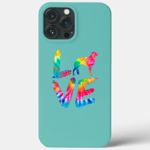 Silken Windhound Tie Dye Love Dog Mom Dad  iPhone 13 Pro Max Case