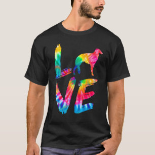 Silken Windhound Tie Dye Love Dog Mom Dad T-Shirt