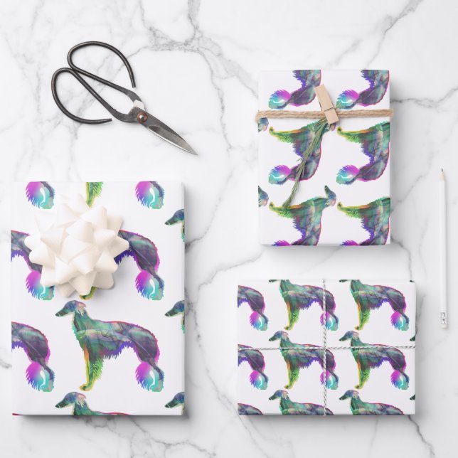Silken Windhound Wrapping Paper (Front)