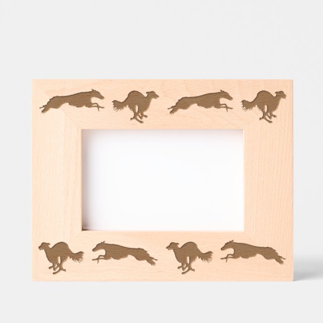 Silken Windhounds Running Engraved Frames (Front)