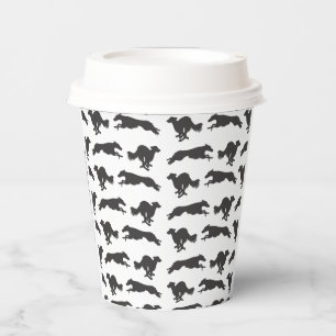 Silken Windhounds Running Paper Cups