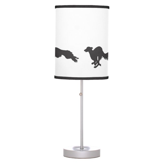 Silken Windhounds Running Table Lamp (Front)