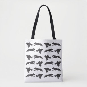 Silken Windhounds Running Tote Bag
