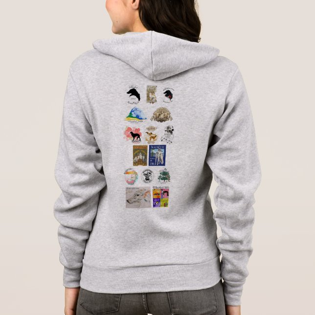 Silkenfest logos zipper hoodie sweatshirt (Back)