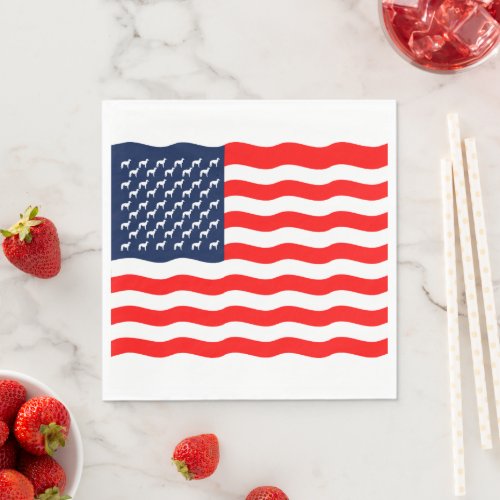 SilkenStars and Stripes  Napkins