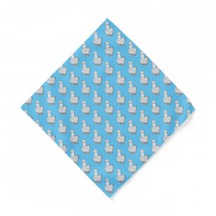 Silkie chicken cartoon illustration bandana