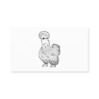 Silkie chicken cartoon illustration