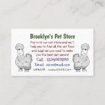 Silkie chicken cartoon illustration business card