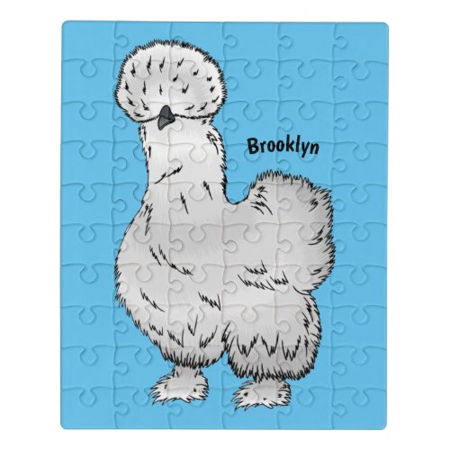 Silkie chicken cartoon illustration jigsaw puzzle