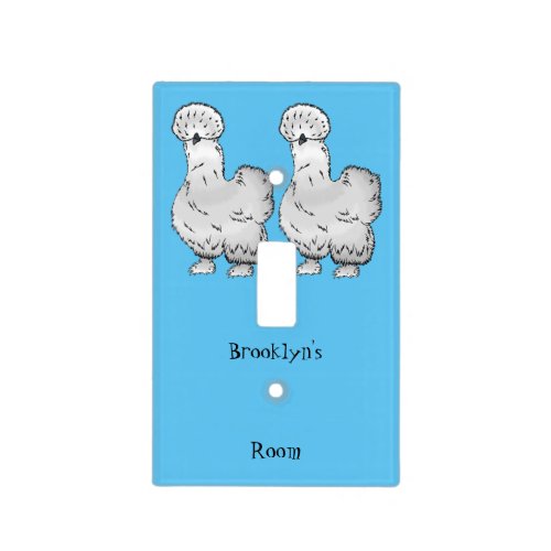 Silkie chicken cartoon illustration light switch cover