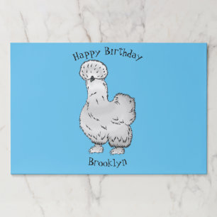 Silkie chicken cartoon illustration paper pad