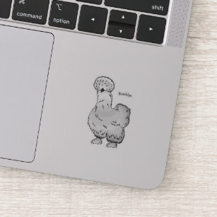 Silkie chicken cartoon illustration sticker