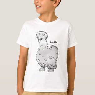 Silkie chicken cartoon illustration T-Shirt