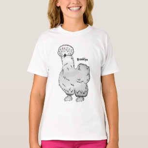 Silkie chicken cartoon illustration  T-Shirt