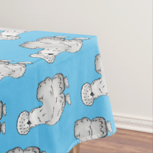 Silkie chicken cartoon illustration  tablecloth