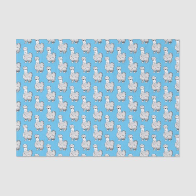Silkie chicken cartoon illustration  tissue paper (Front)