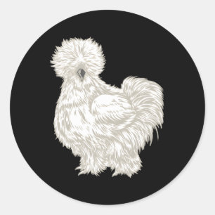 Silkie Chicken Classic Round Sticker