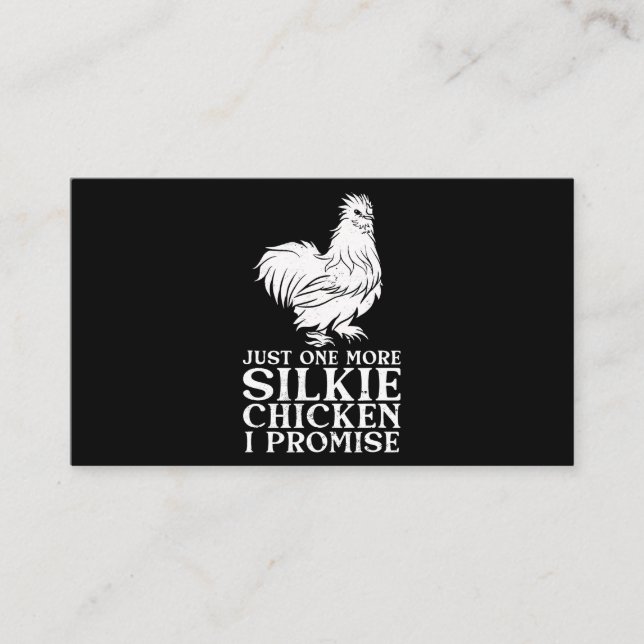 Silkie Chicken Funny Chicken Lover Awesome Silkie  Business Card (Front)