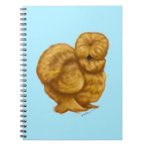 silkie chicken hen buff notebook