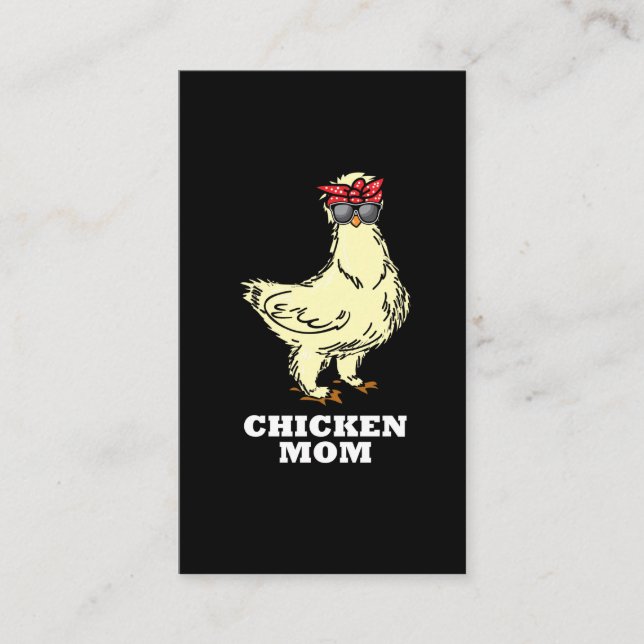 Silkie Chicken Mom Funny Chicken Farmer Mother Business Card (Front)