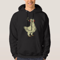 Silkie Chicken Wearing Headphone