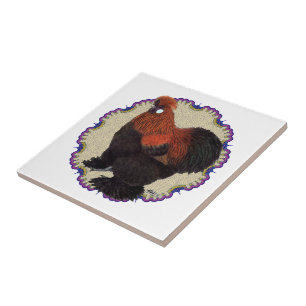 Silkie Circle Ceramic Tile